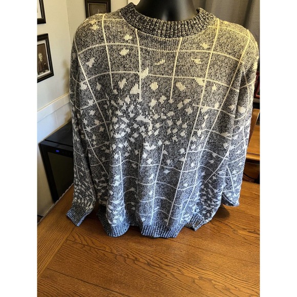 Angels Flight Men's Vintage Acrylic Stripe Sleeve Pullover Sweater Sz 1X Big XL - Picture 2 of 11